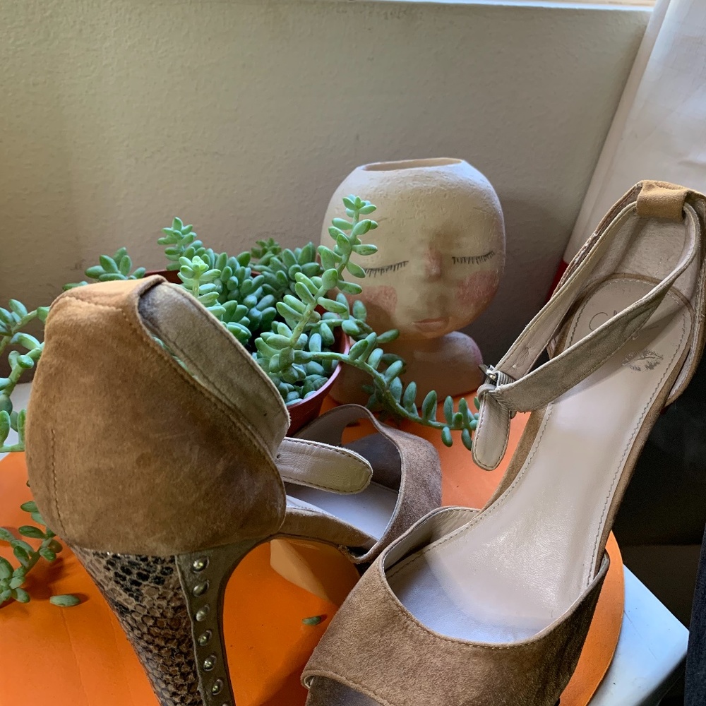 Colin Stuart Suede Platform Heels